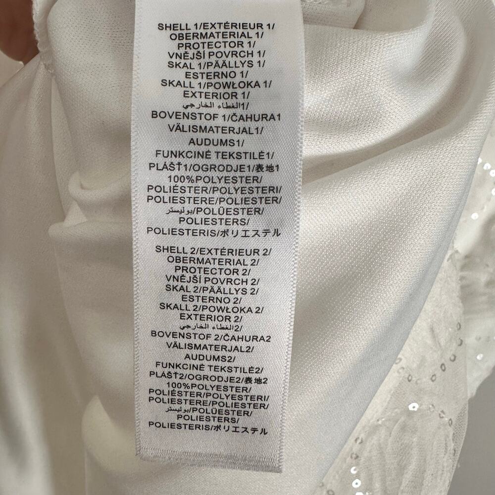 Adrianna Papell Tie Strap Lace Overlay Floral Midi Cocktail Dress White Size 16 - Picture 16 of 16